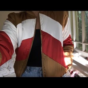 Chevron bomber jacket